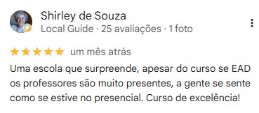Avaliação de Shirley de Souza